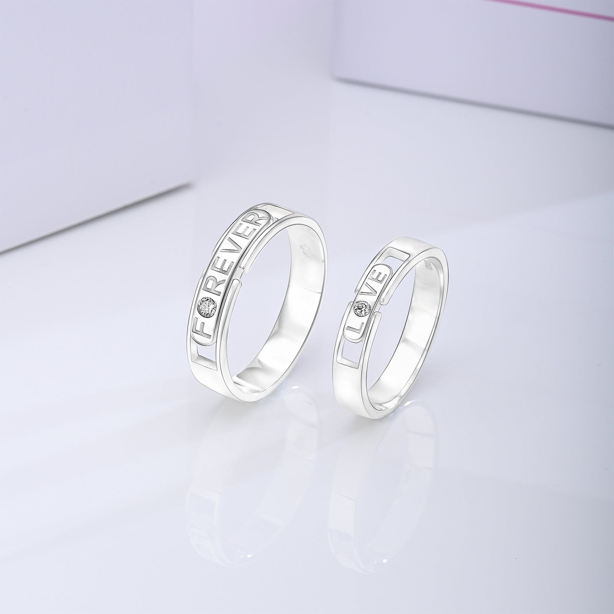 Custom Matching Promise Rings for Couple Stainless Steel – BIRTHSTONES  JEWELRY INC