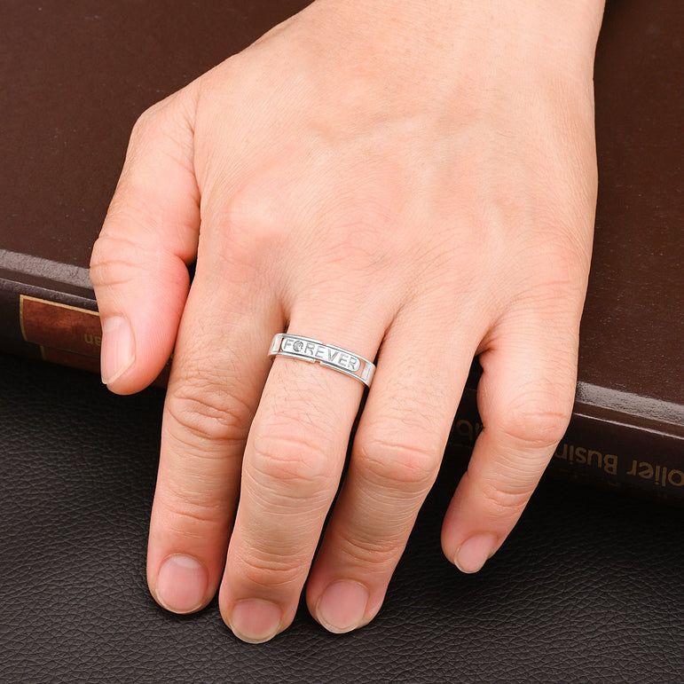 Men Titanium Steel Ring Mirror Polishing Jewelry Anniversary Engagement  Wedding Promise Ring (US Size 6-12) | Wish