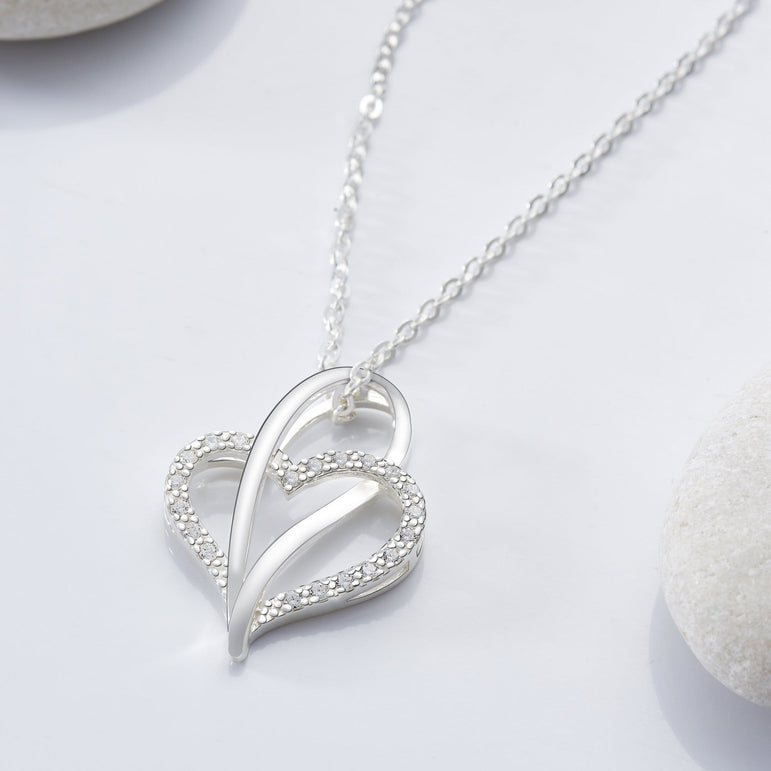 Infinite Love Knot Necklace Sterling Silver Pendant Necklace Pendant + Chain
