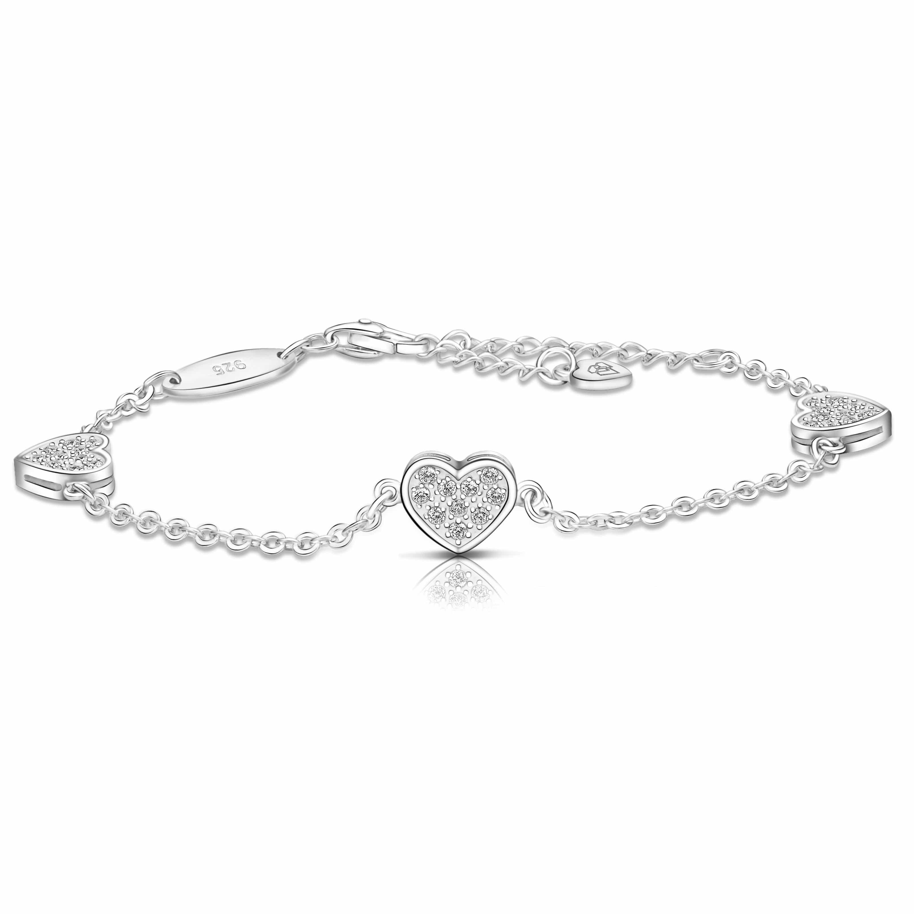 Petite Sterling Silver Heart Bracelets Bracelet