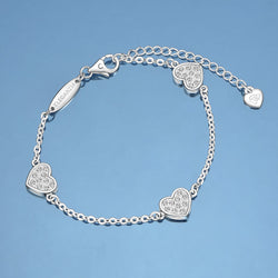 Petite Sterling Silver Heart Bracelets Bracelet