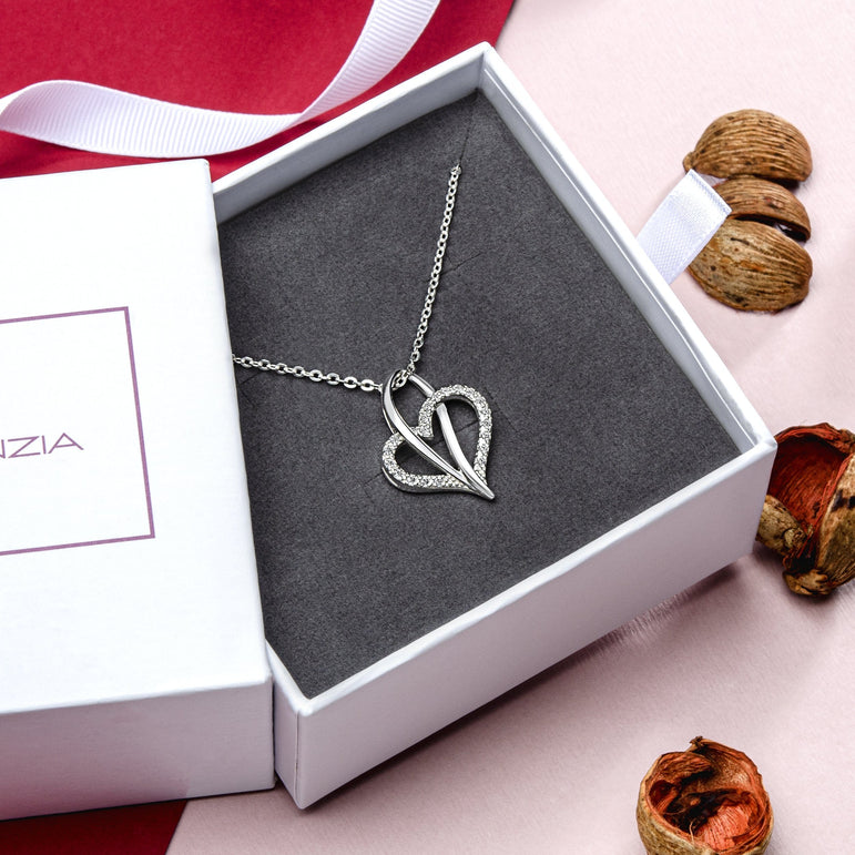 Infinite Love Knot Necklace Sterling Silver Pendant Necklace Pendant + Chain