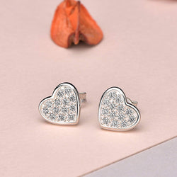Petite Sterling Silver Heart Earrings Studs Stud Earrings