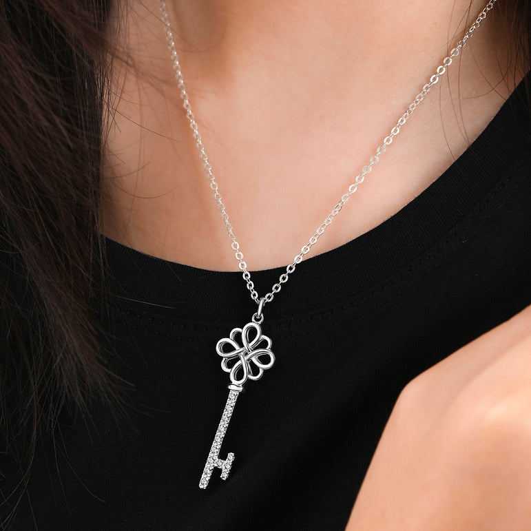 Infinity Knot Key Sterling Silver Pendant Pendant