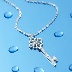 Infinity Knot Key Necklace Sterling Silver Pendant Necklace