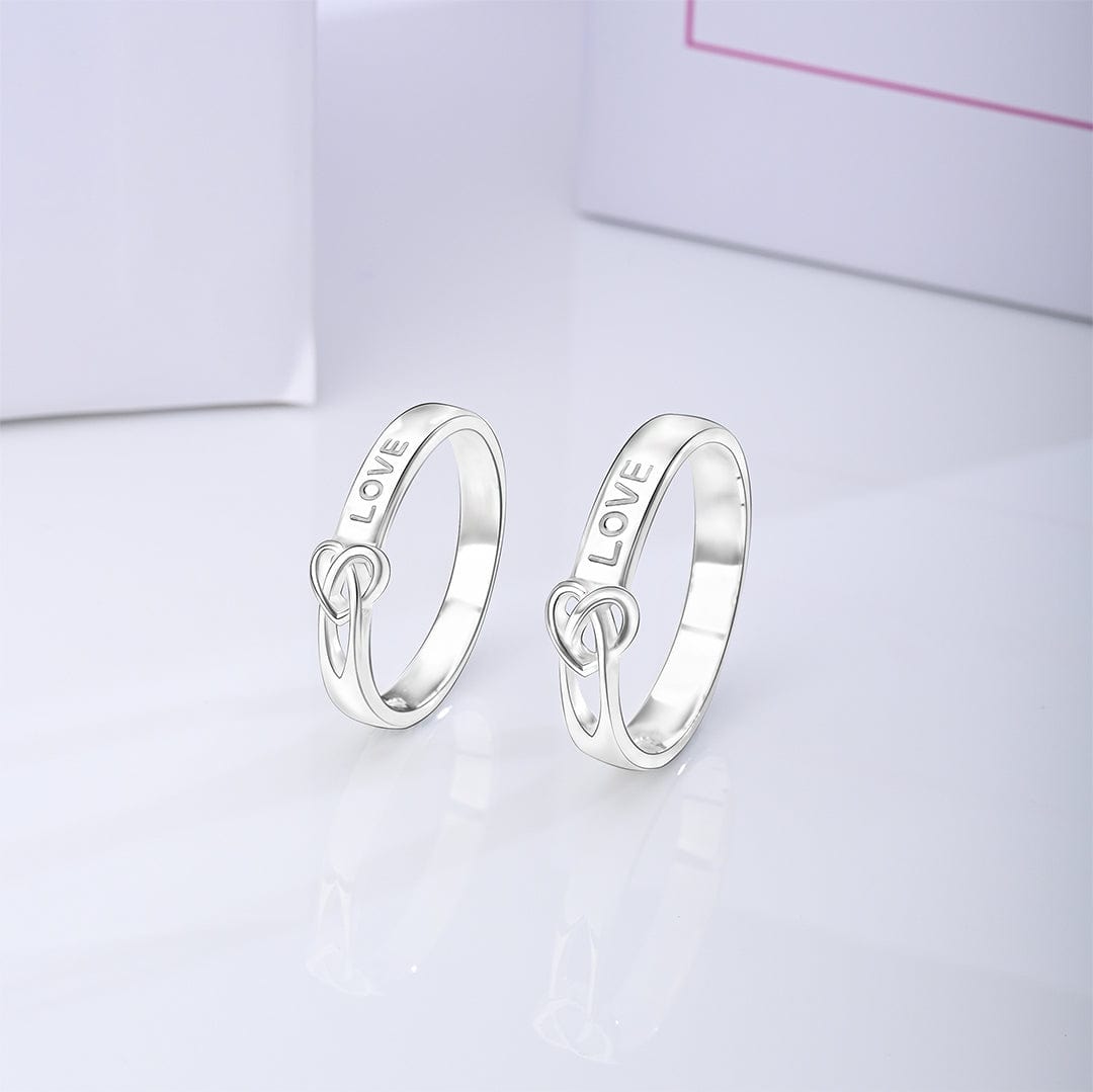 Couple Ring for Lovers 925 Sterling Silver promise rings for couples  Adjustable Heart Matching Rings I Love You Wedding Ring|Amazon.com