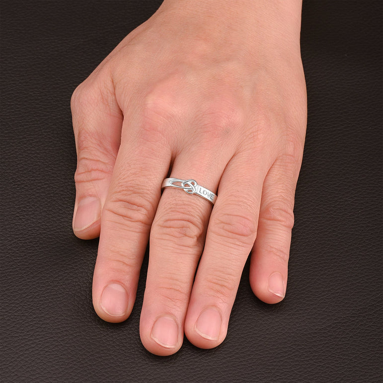 Infinity Love Knot Silver Promise Rings for Him Promise Ring