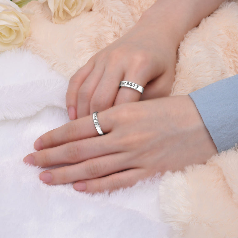 Everlasting Love Matching Couple Rings Set Couple Ring
