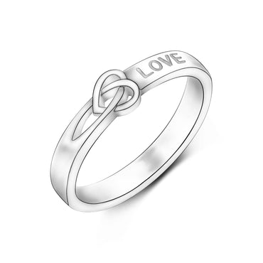 Infinity Love Knot Silver Promise Rings for Her Promise Ring