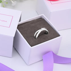 Enchanted Bow Silver Promise Rings for Him Promise Ring