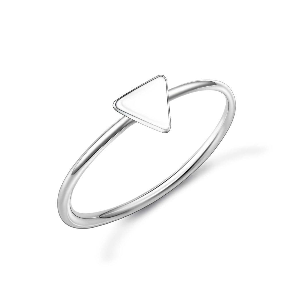 Minimal Triangle Ring Sterling Silver - Eleganzia Jewelry