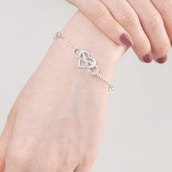Sterling Silver Infinity Heart Bracelet Bracelet