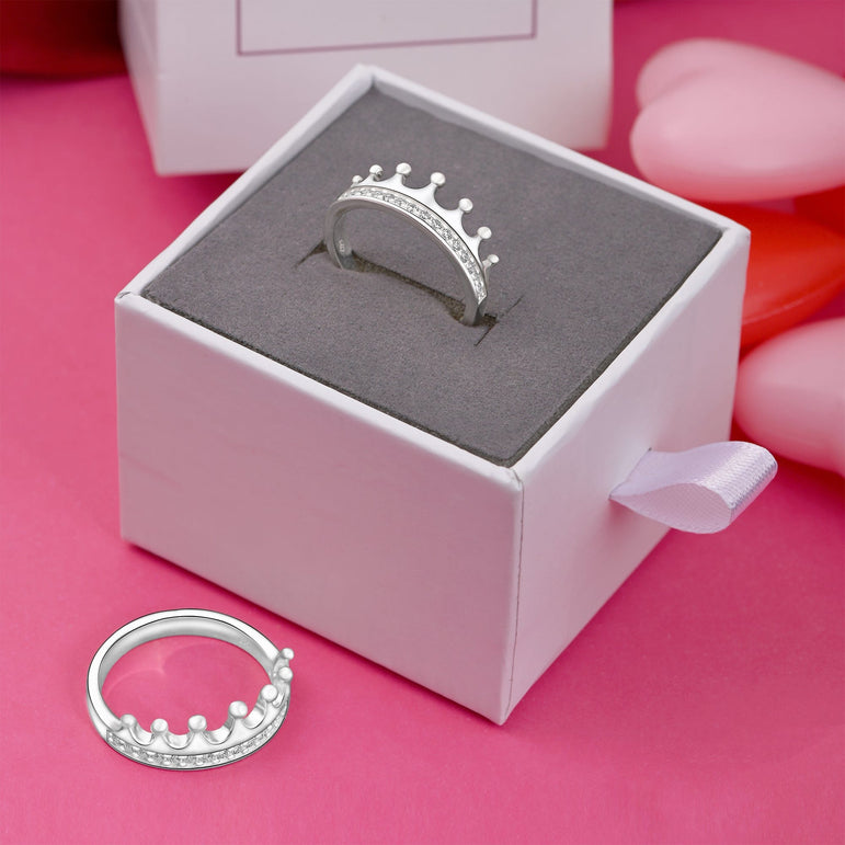 King and Queen Crown Promise Rings for Couples Set Couple Ring
