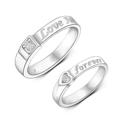Be Mine Forever CZ Couple Promise Rings Set Couple Ring