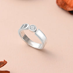 CZ I Do Silver Couple Commitment Rings for Her Promise Ring