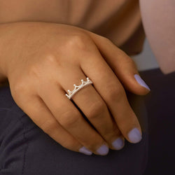Crown Sterling Silver Stackable Rings Stacking Ring