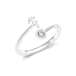 Sagittarius Ring Sterling Silver Adjustable Zodiac Sign Ring Ring