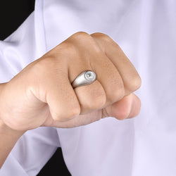 Simple Classic Engagement Rings Signet Ring Men Promise Ring