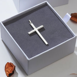 Christian Cross Pendant For Men Sterling Silver