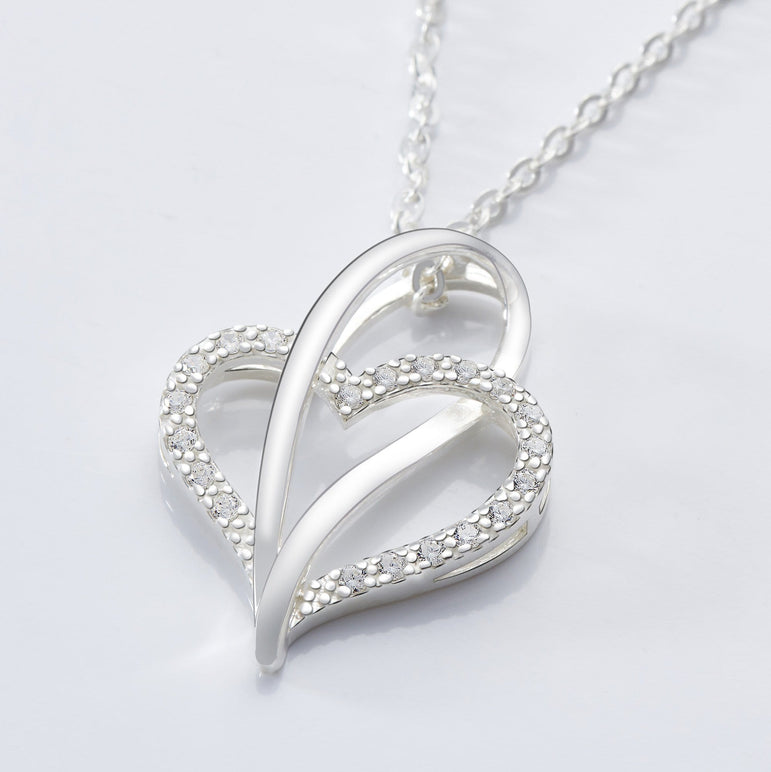 Infinite Love Knot Heart Silver Pendant Pendant