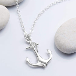 Anchor Sterling Silver Necklace For Men Pendant Necklace