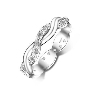 CZ Twisted Infinity Promise Rings For Her Ring