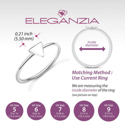 Minimal Triangle Ring Sterling Silver - Eleganzia Jewelry