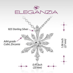 Sterling Silver Snowflake Necklaces Pendant Necklace Pendant + Chain