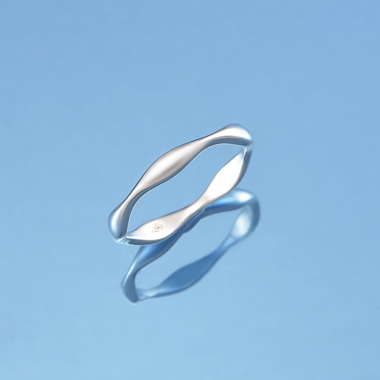 Plain Wave Rings, Sterling Silver Stackable Rings Stacking Ring