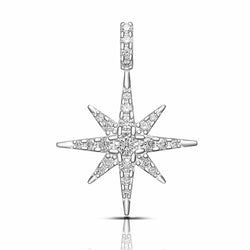 Celestial 8 Pointed Star Jewelry Silver Pendant Pendant