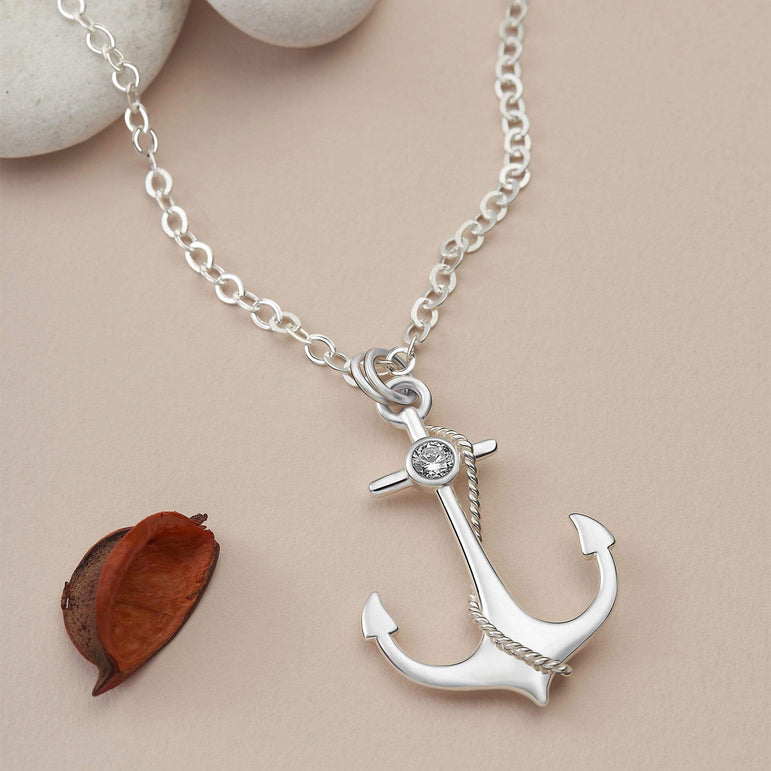 Anchor Sterling Silver Necklace For Men Pendant Necklace