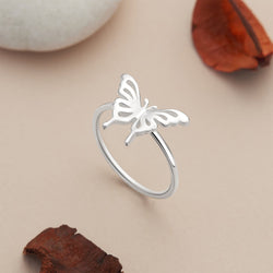 Butterfly Sterling Silver Ring for Her Ring