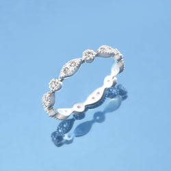 CZ Sterling Silver Simple Stackable Rings Stacking Ring