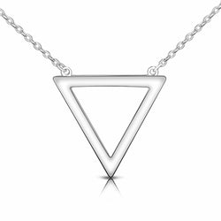 Geometric Triangle Sterling Silver Necklace Pendant Pendant Necklace