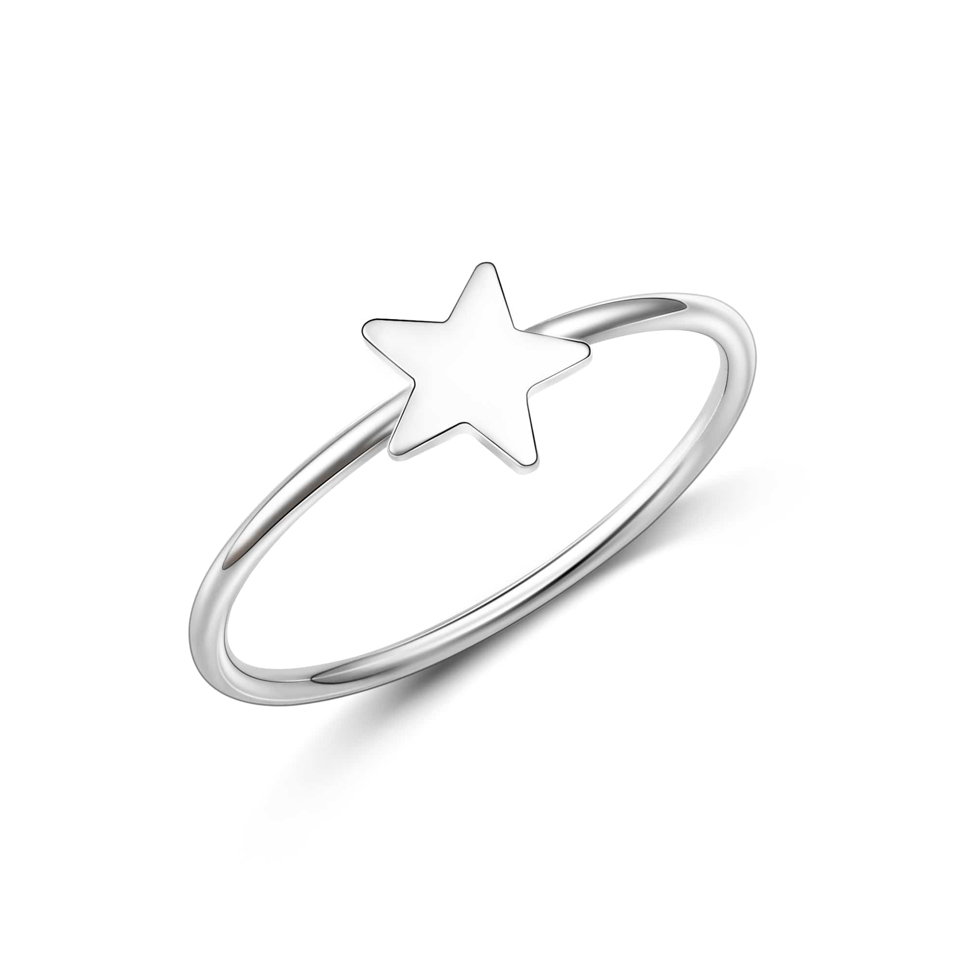 Mini Wishing Star Ring Sterling Silver Stacking Ring