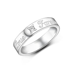 Together Forever Silver Promise Rings for Her Promise Ring