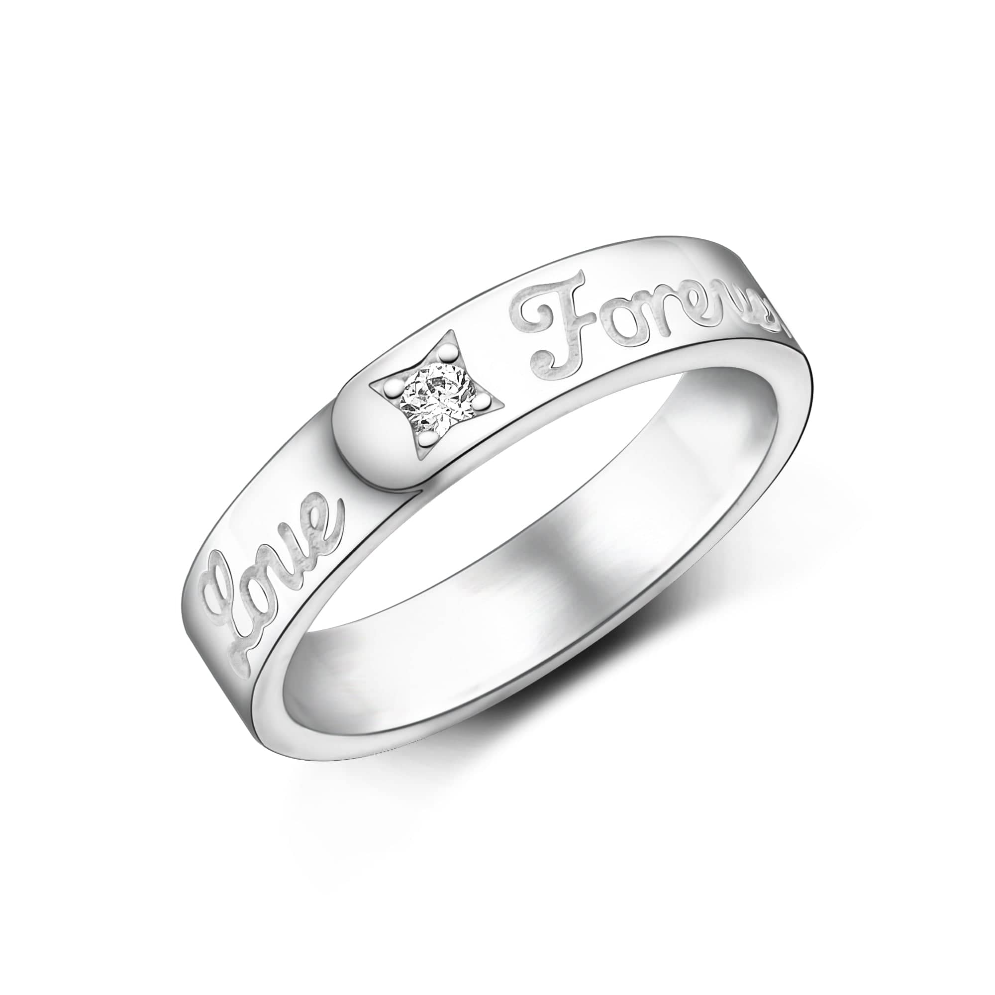 Together Forever Silver Promise Rings for Him Promise Ring