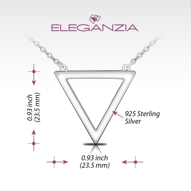 Geometric Triangle Sterling Silver Necklace Pendant Pendant Necklace