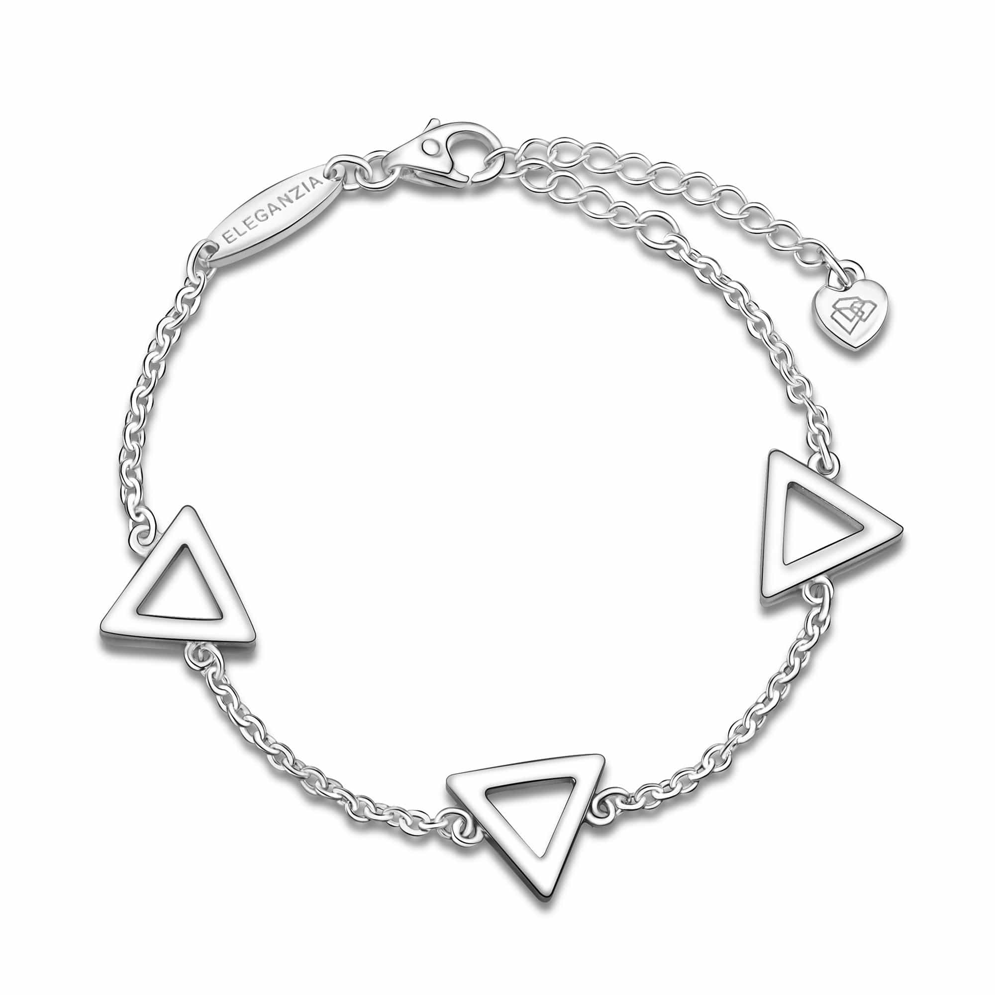 Geometric Triangle Sterling Silver Bracelet Chain Bracelet