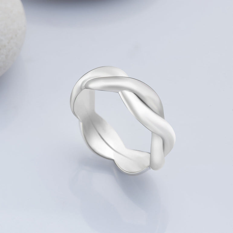 Twisted Silver Infinity Promise Rings For Him Ring