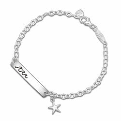Summer Wave Sterling Silver Bracelet with Starfish