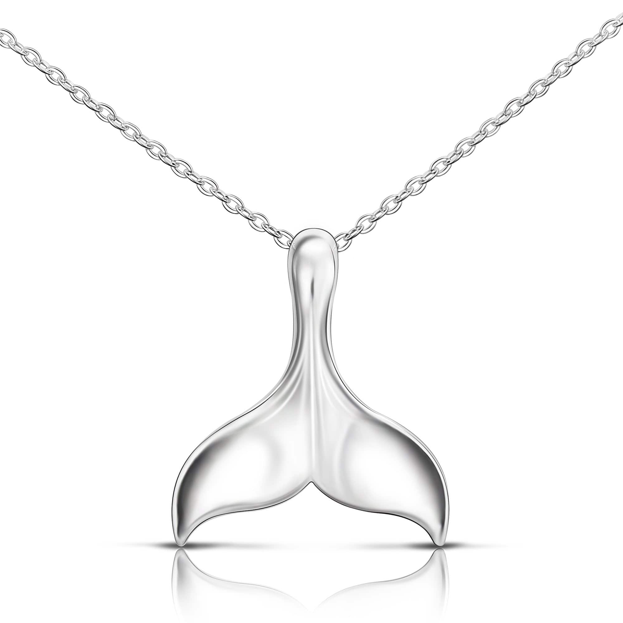Whale Tail Necklace Sterling Silver Chain